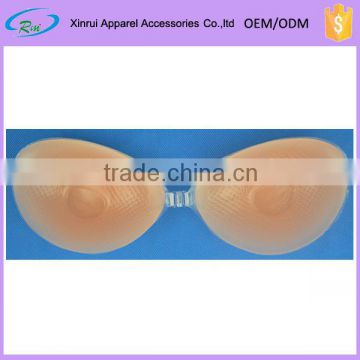 Front closure nude mature silicone breast free bra