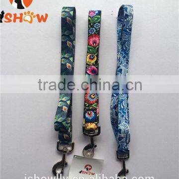 pet dog collar lead leash necklate fiber nylon rope printing embroidery