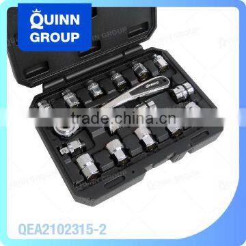 15-PC 3/8" Dr. (19 mm Hex) Professional CR-V Hollow Socket Tool Kit
