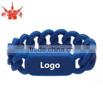 Custom braided silicone bracelets for sale