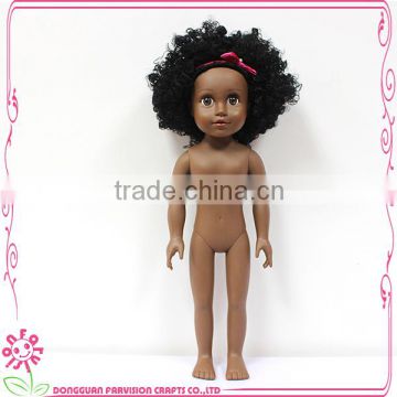 18 inch black skin nude small girl doll