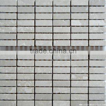 Beige tumbled mosaic tile