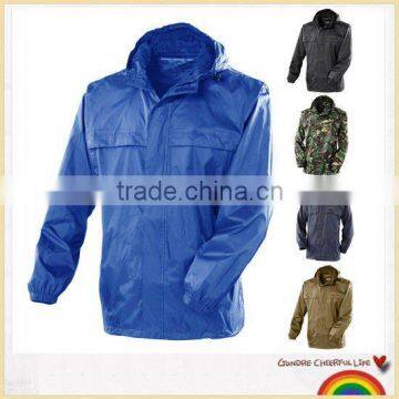 Mens waterproof hooded zipped jacket