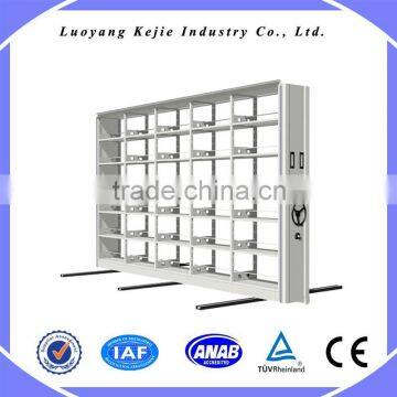 Professional display book shelves mobile steel compact shelving with CE certificate