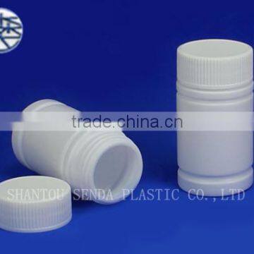 Plastic Bottles, White HDPE Pharmaceutical Rounds with White Ribbed Induction Lined Caps,cylinder plastic bottle with screw cap