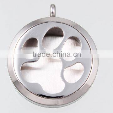 2016 Latest Puppy Paw Essential Oils Diffuser Locket Necklace Pendant