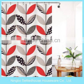 China alibaba wholesale good leaves design PEVA shower curtain