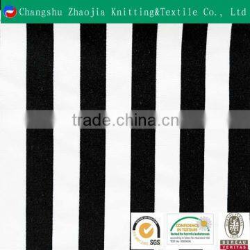 Professional suppliers wholesale 100% cotton printed black and white stripe fabric