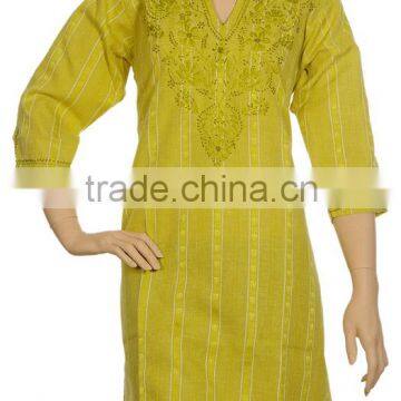 Buy Online Indian Made Cotton Long Kurtis & Tunics