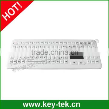 IP68 backlight waterproof industrial silicone medical keyboards with touchpad