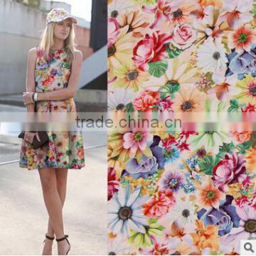 Supply dress material rayon digital printed fabric