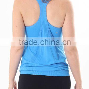 2015 Unique New Design Dry Fit 92% Supplex 8% Lycra Sexy Fitness T Shirts Tank Top Yoga Shirts for Women in Shanghai