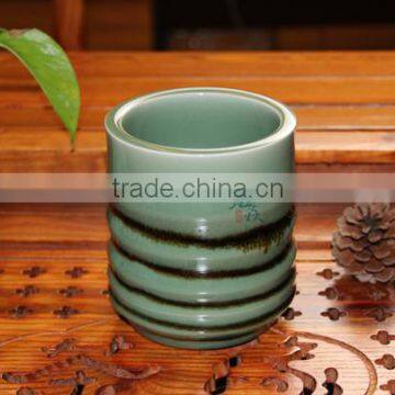 Longquan Celadon Hand - Plums Glazed Stippling Bamboo Pen photo-2