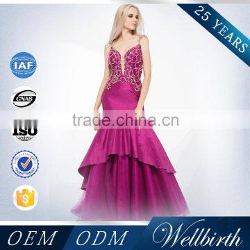 Newest Simple Extra Long Purple Wedding Dress photo-4