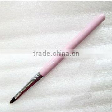 hot selling pink wood handle lip makeup brush