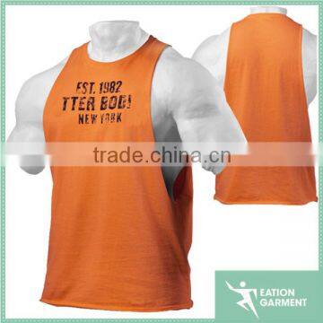 Men Bodybuilding Deep cut fitness tank tops gym stringer tank tops