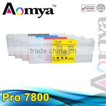 High quality easy to refill for epson 7800 refillable ink cartridges with chip