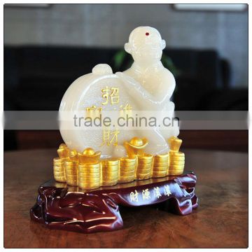 Resin Jade monkey statue ,chinese zodiac statue