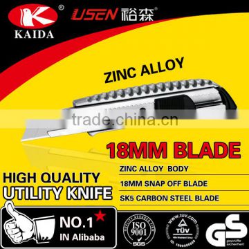 tool cutter 18mm Snap Off Blade Zinc alloy Multipurpose Utility Cutter Knife