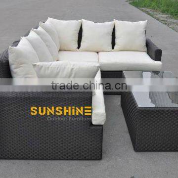 Outdoor Furniture elegent Rattan Couch--L shape sofa