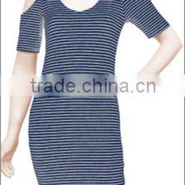 OEM China 2016 latest dress designs for women Cold shoulder sexy girl tight mini dress