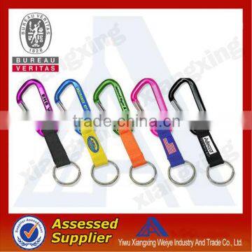 Rainbow colorful manufacturer carabiner short lanyard with high quality