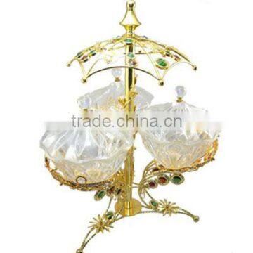 2015 decorative metal fruit dish with stand L816