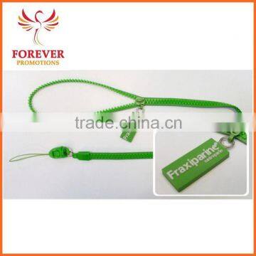 Promos Custom Recycling Zipper Neck Lanyard Made in China