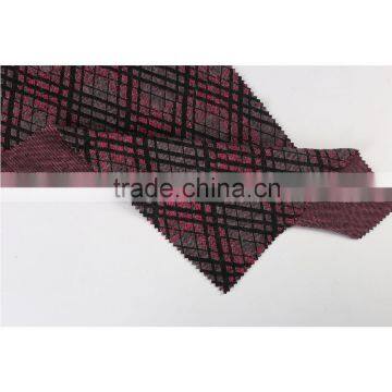 Popular Plaid Design Bronzed Interlock Jacquard Double Knit Fabric photo-3