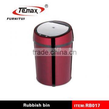 RB017 plastic and stainles steel good quality kitchen rubbish bin