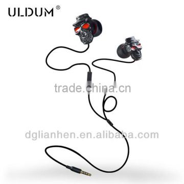 ULDUM Newest skull hot selling in-ear stereo earphones