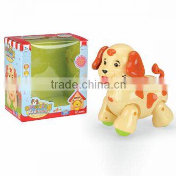 Walking cartoon dog music flash lighting toy for kids