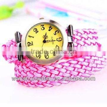 Female Watch With Leather Braided Rope Style