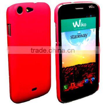 for wiko stairway high quality dark pink colorful rubber painting case factory price