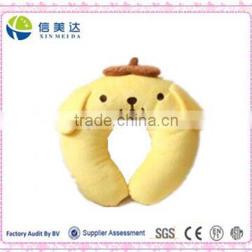 Yellow pudding dog soft neck pillow