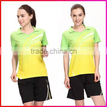 Men's Women Sports Wear Badminton Training Polo Shirt