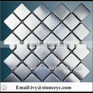 Peel & stick aluminium silver mosaic tiles