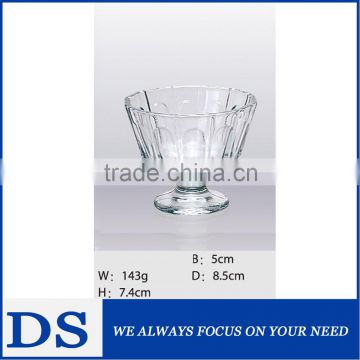 Wholesale glass ice cream glass cup, bulk glass ice cream cup, diaposable ice cream cup