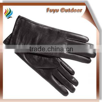 cowhide gloves with rabbit fur lining, full range of sizes:s to xxl, everlasting plain style