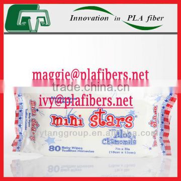 fully biodegradable wet paper towel for cleaning skin, pla wet paper towel