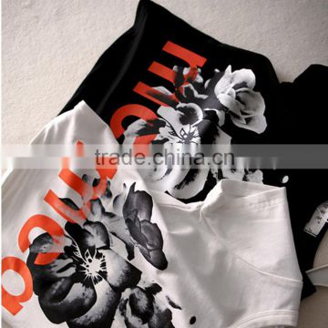 Lovely Printing Flowers Soft Custom Children T-shirt