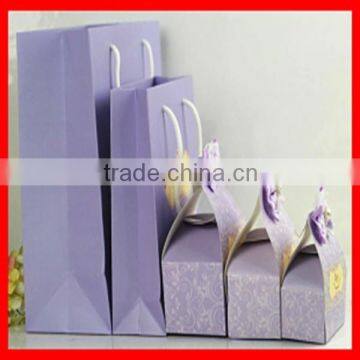 Top Quality Colorful Purple Custom Logo Printing Paper Apparel Packaging Gift Bag Wholesale