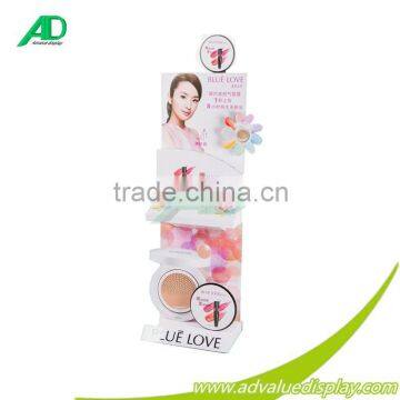 Modern chrome cosmetic display banner with offset printing cardboard