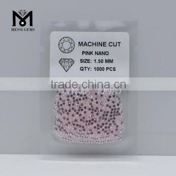 Wuzhou Large In Stock Synthetic Charming Pink Color Crystal Nano Gems photo-3