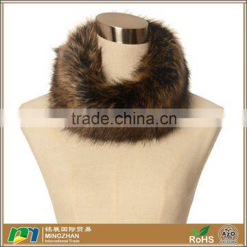 Winter Elegantly Stylish Brown Super Soft Infinity Faux Fur Rex Scarf Sale