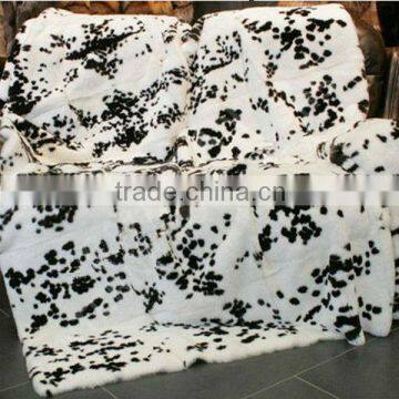 Genuine Rex Rabbit Fur Blanket For Home Decorative