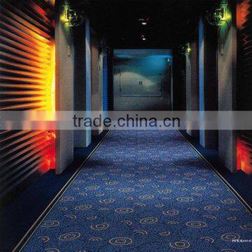 Cut Pile Blue Axminster Carpet 7*8 for Hotel Corridor / Cenima