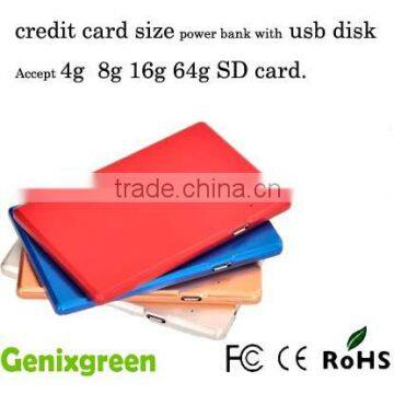 OEM/ODM 2600mah Ultra Slim Power Bank Popular Promotional Gift 2016 photo-2