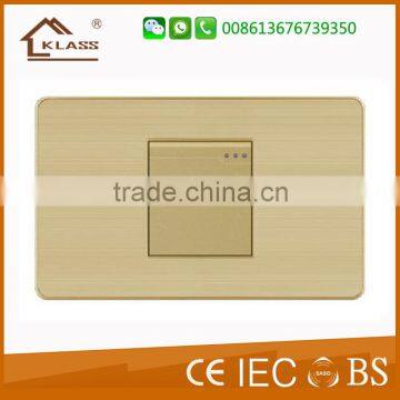 Gold Supplier Kuwait Market Aluminum Material 2gang 1 Way Light Switch 110V photo-2