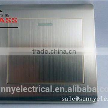 Brushed stainless 1GANG 1 WAY electric light switch